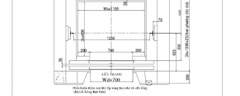 BẢN VẼ THANG MÁY GIA ĐÌNH