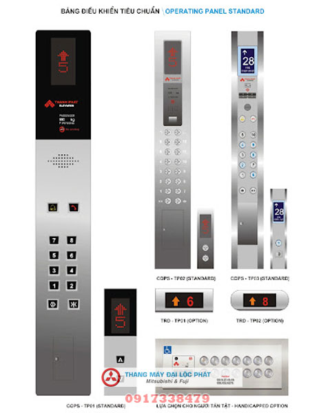 bảng điều khiển thang máy mitsubishi liên doanh