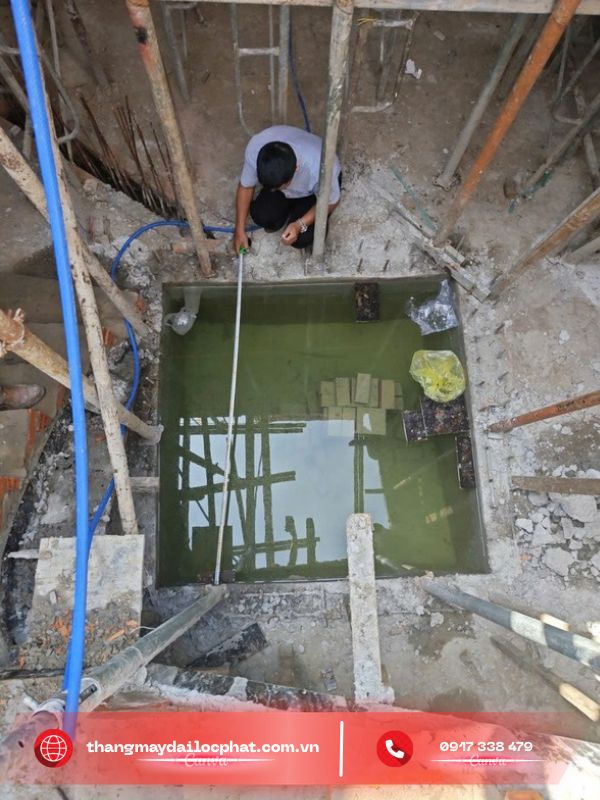 hố pit thang máy cho nhà cải tạo