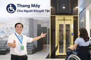 Thang máy cho người khuyết tật lắp đặt tại nhà phố