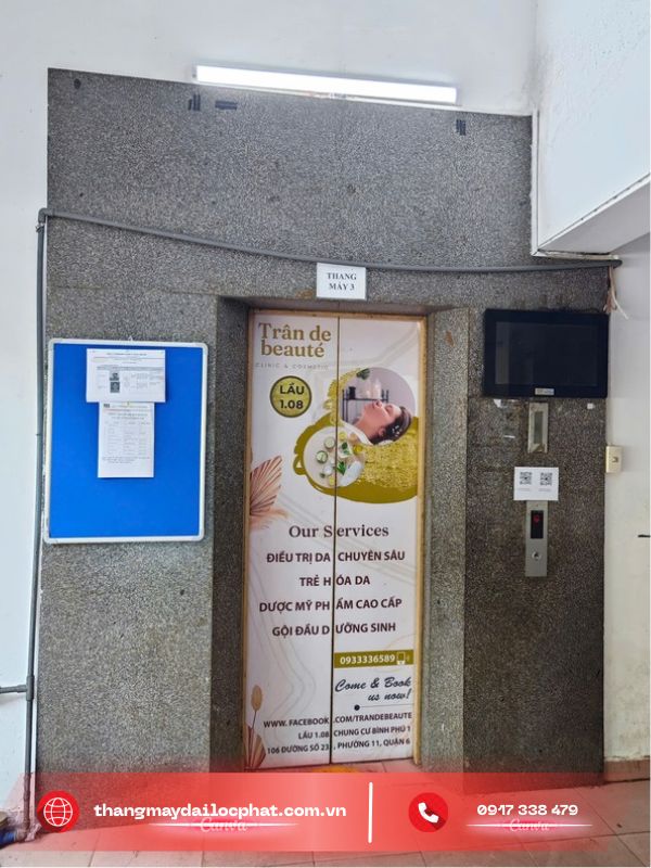 Thang máy chung cư mini tải trọng 630kg