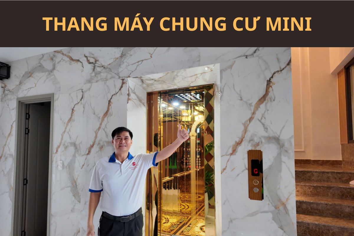 Thang máy chung cư mini lắp đặt cho công trình 5 tầng