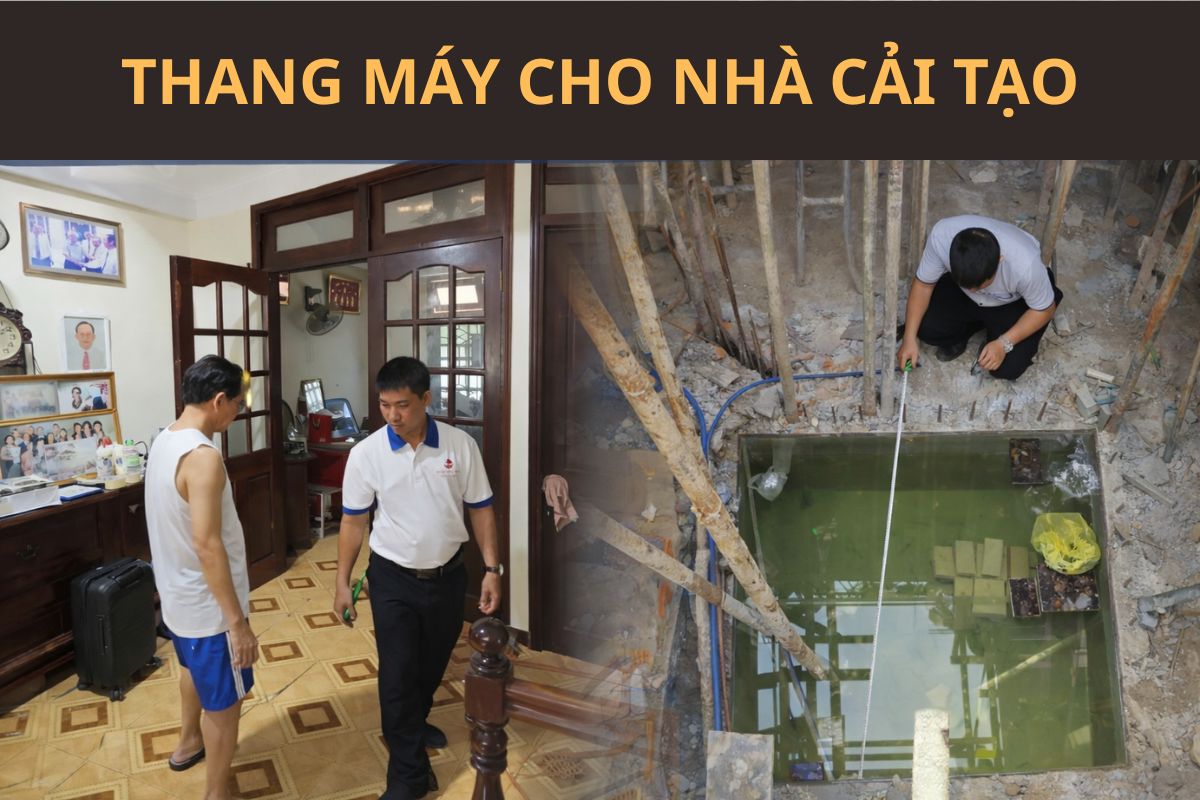 thang máy nhà cải tạo