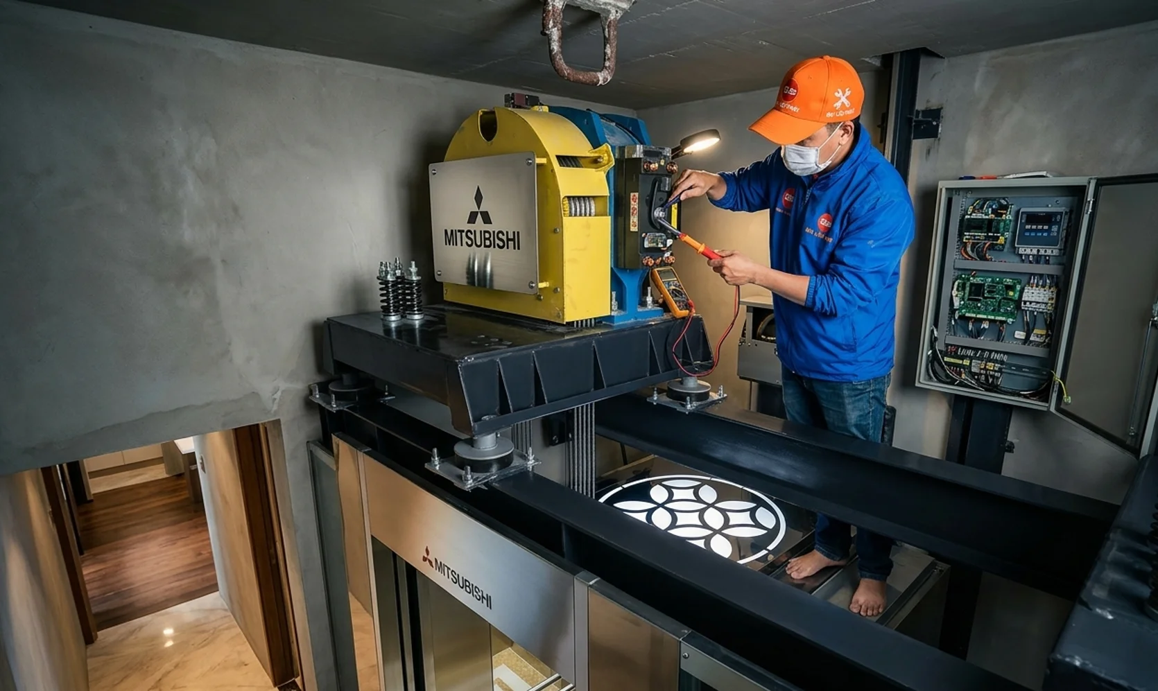 bảo trì thang máy Mitsubishi định kỳ tại nhà gia đình TP.HCM
