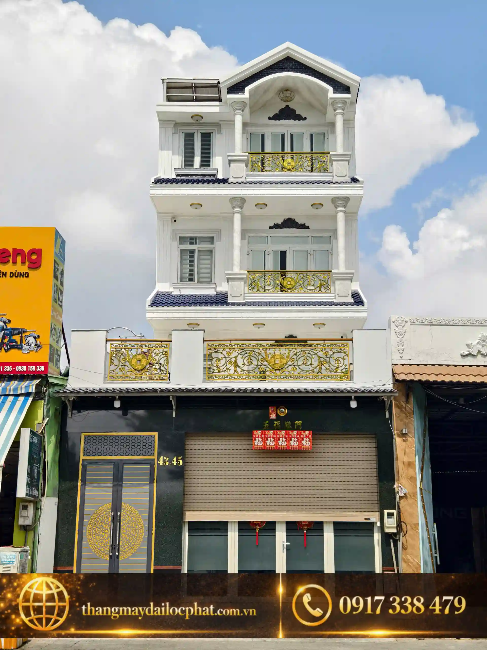 Thang máy Mitsubishi lắp đặt nhà phố 5 tầng tại Biên Hòa