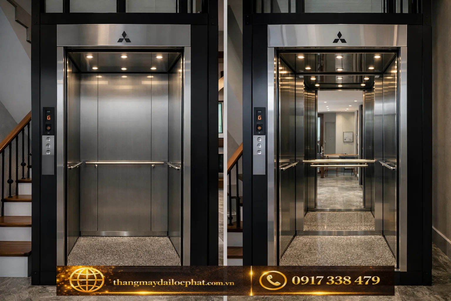 So sánh cabin thang máy liên doanh và nhập khẩu so sanh cabin thang may lien doan va nhap khau mitsubishi