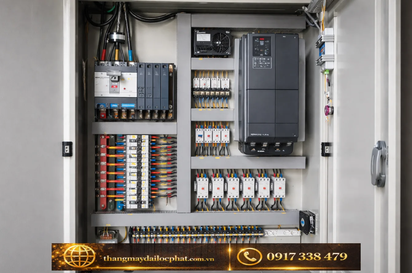 Tủ điều khiển VVVF Mitsubishi hệ thống an toàn thang máy